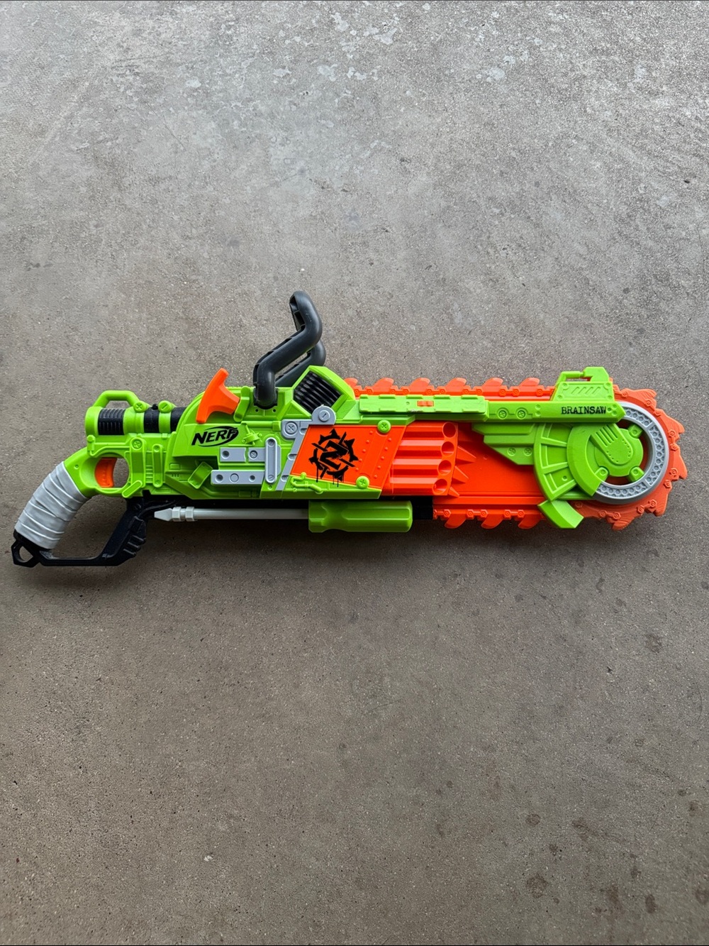 Nerf Brainsaw Motorized Blaster - Bright Green & Orange Large